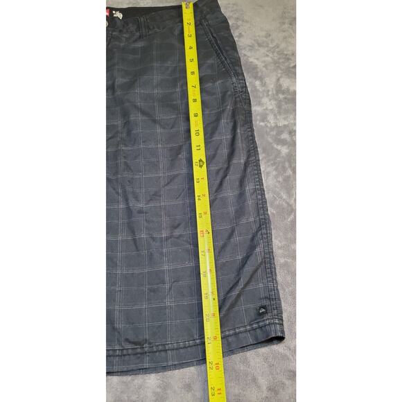 Quicksilver Amphibians Mens Sz 34 Hybrid Shorts Black Checkered Lost Rusty Roxy - Picture 2 of 9